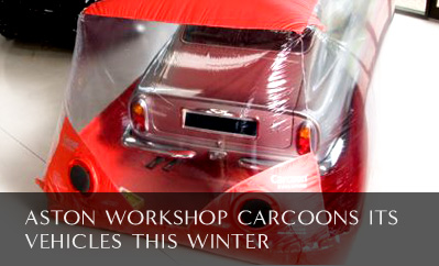 Aston Workshop carcoons it's vehicles this winter